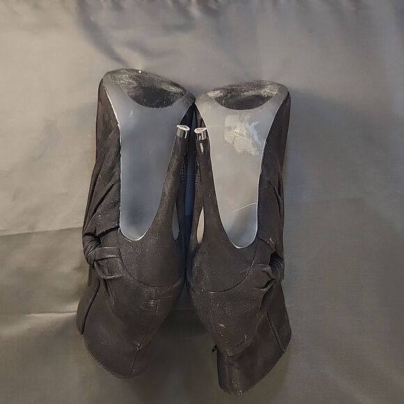 JUSTFAB POINTED TOE SIDE ZIPPER CLOSURE WOMEN'S ANKLE BOWNOT  BOOTIES - Picture 12 of 14